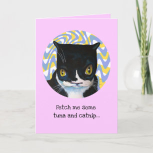 Lustige Katze zum Geburtstag Karte