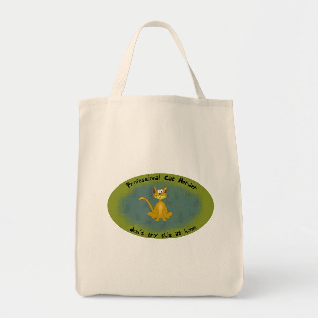 Lustige Katzeherder-Tasche Tragetasche (Vorne)
