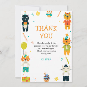 Lustige Katzen Drei 3. Geburtstag Danke Karten