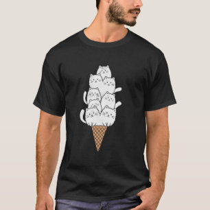 Lustige Katzen Eiscreme Kätzchen Witz Katzen Humor T-Shirt