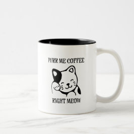 Lustige Katzen-Geschenke für Zweifarbige Tasse