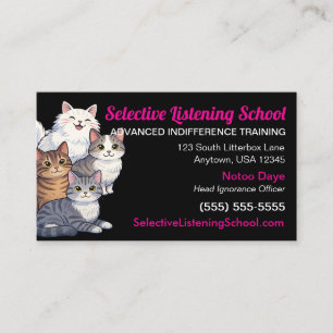 Lustige Katzen-Geschenkidee / Humor Selektives Z Telefonnummerkarte