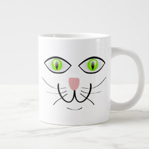 Lustige Katzen-Gesicht Cartoon-29034 Jumbo-Tasse
