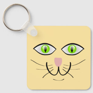 Lustige Katzen-Gesicht Cartoon-29034 Schlüsselanhänger