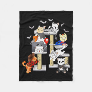 Lustige Katzen-Horrorfilme Süßes Halloween für Kat Fleecedecke