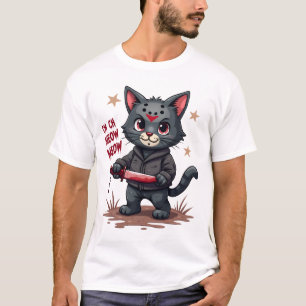Lustige Katzen-Horrorfilme Süßes Halloween für Kat T-Shirt