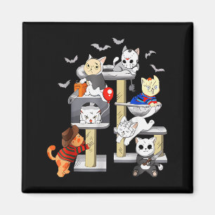 Lustige Katzen-Horrorfilme Süßes Halloween Katzenl Magnet