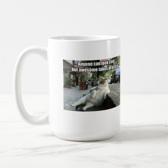 Lustige Katzen-Kaffee-Tasse Kaffeetasse (Links)