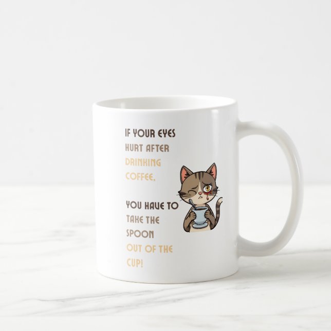 Lustige Katzen-Kaffeetasse Kaffeetasse (Rechts)