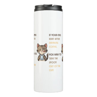Lustige Katzen-Kaffeetasse Thermosbecher