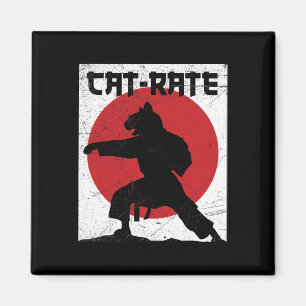 Lustige Katzen-Karate-Geschenke für Kampfsport-Ki Magnet