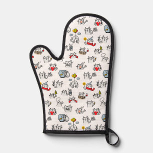 Lustige Katzen, Milch und Magie. Ofenhandschuh
