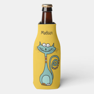 Lustige Katzen-Name- u. -farbflasche cooler Flaschenkühler