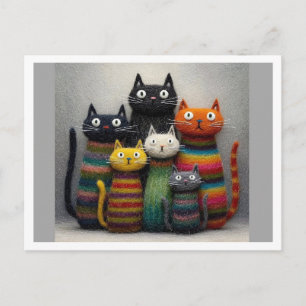 Lustige Katzen. Postkarte