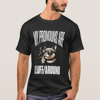 Lustige Katzen Pronomen LGBTQIA+ Meine Pronomen Si T-Shirt