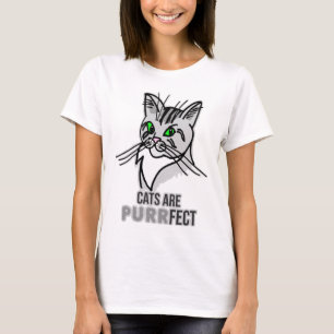 Lustige Katzen sind purrfekt T-Shirt