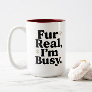 Lustige Katzen-Tasse – "Ehrlich gesagt bin ich bes Zweifarbige Tasse