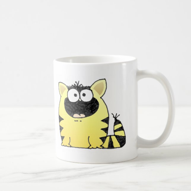Lustige Katzen-Überraschung Kaffeetasse (Rechts)