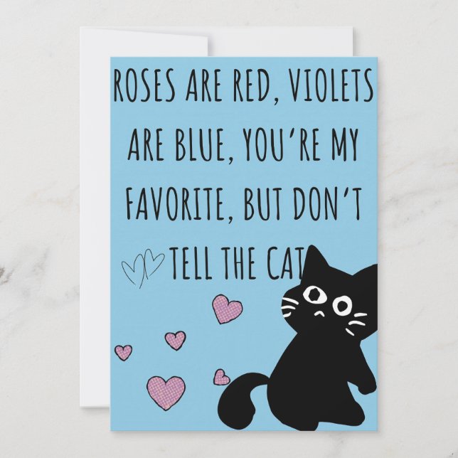 Lustige Katzen Valentinstagskarten (Vorderseite)