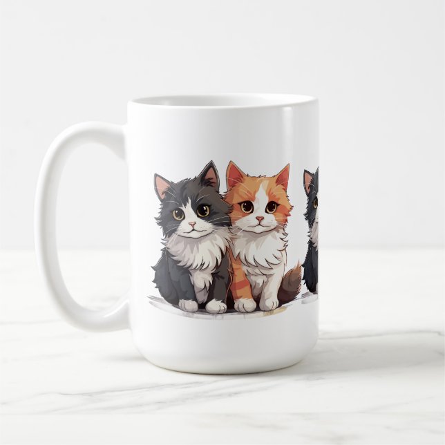 Lustige Katzen Wandteppiche Wandkunst & Dekor  Tep Kaffeetasse (Links)
