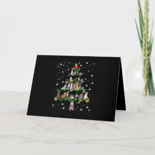 Lustige Katzen-Weihnachtsbaum-T-Shirt-Ornament-Dek Karte