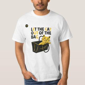 Lustige Katzen-Wortspiel | Die Katze aus dem Sack  T-Shirt
