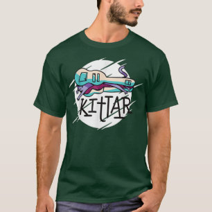Lustige Katzen-Wortspiel-Gitarre T-Shirt