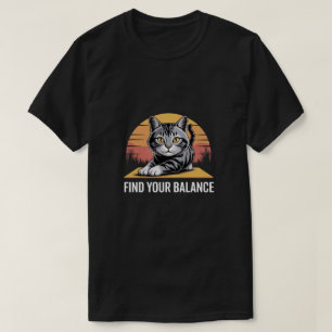 Lustige Katzen-Yoga Finden Sie Ihr Gleichgewicht T-Shirt