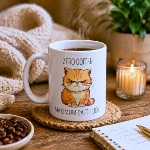 Lustige Katzenattitüde Kaffeetasse