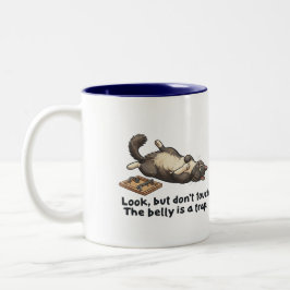 Lustige Katzenbauch-Falle Sarkastischer Kitzel-Mug Zweifarbige Tasse