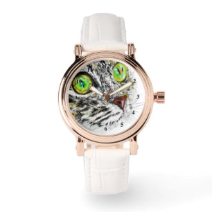 Lustige Katzenbeobachtung Armbanduhr