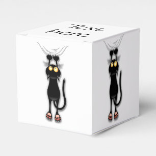 Lustige Katzenfigur kratzt Stoff Geschenkschachtel