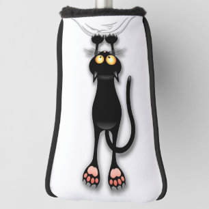 Lustige Katzenfigur kratzt Stoff Golf Headcover