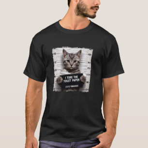 Lustige Katzengefängnis-Aufstellung zerriss das To T-Shirt