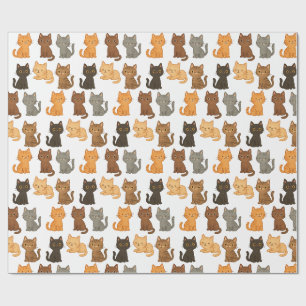 Lustige Katzenkollektion Geschenkpapier