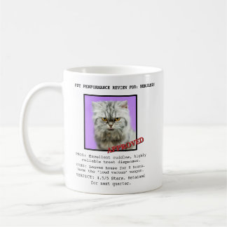 Lustige Katzenleistungsbewertung Benutzerdefiniert Kaffeetasse