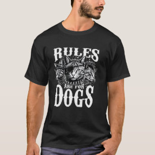 Lustige Katzenliebhaber-Regeln sind für Hunde gema T-Shirt