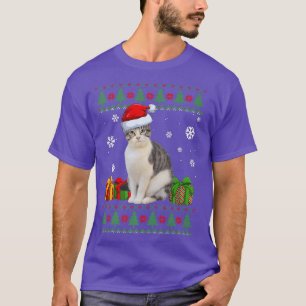 Lustige Katzenliebhaber Süße Katze Weihnachtsmann T-Shirt