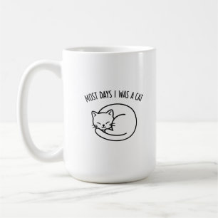 Lustige Katzenliebhaber-Tasse Süße schlafende Katz Kaffeetasse