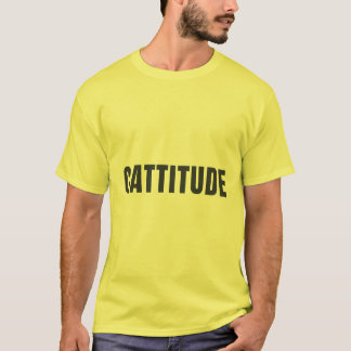 Lustige Katzenliebhaber-Typografie Cattitude Desig T-Shirt