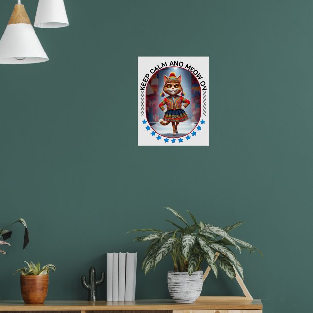 lustige Katzenmodenschau Poster (Wohnzimmer 1)