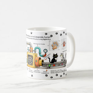 Lustige Katzenmontagemaschinen-Tasse Kaffeetasse