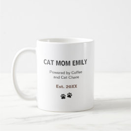 Lustige Katzenmutter personalisierter Becher benut Kaffeetasse