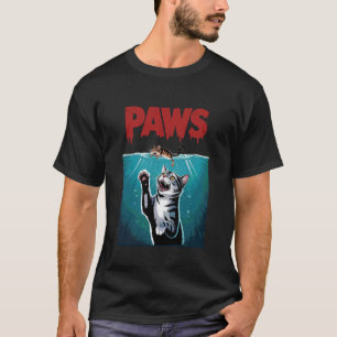 Lustige Katzenparodie Maus Humorvolle Katze jagt M T-Shirt