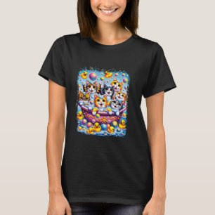 Lustige Katzenpflege Katzen Meme Dusche Hygiene Ka T-Shirt