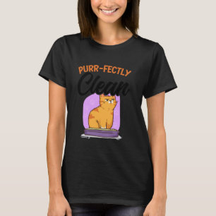 Lustige Katzenpflege Katzen Meme Dusche Hygiene Ka T-Shirt