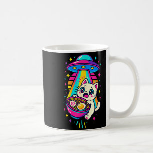 Lustige Kawaii Katze Ramen Ufo Japanische Anime Fr Kaffeetasse