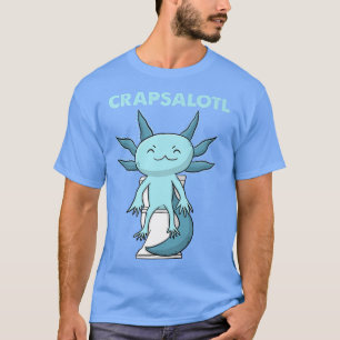 lustige kawaii niedlicher Spaß blau aolotl auf der T-Shirt