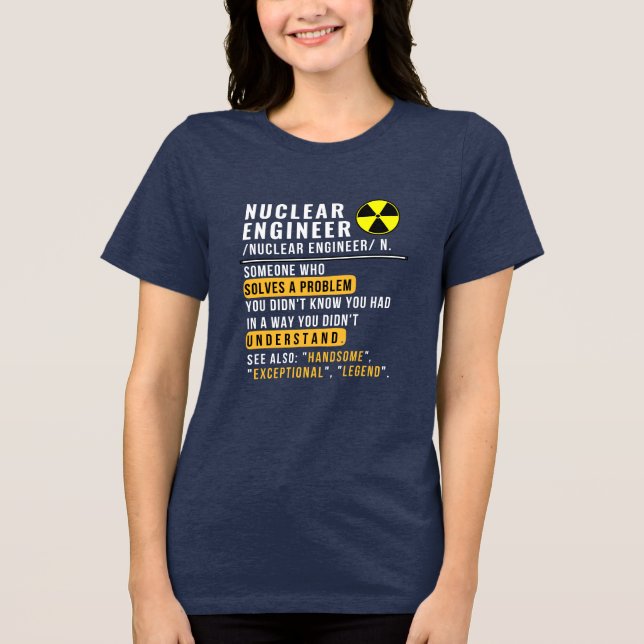 Lustige Kerntechniker-Definitions-Shirt Tri-Blend Shirt (Vorderseite)