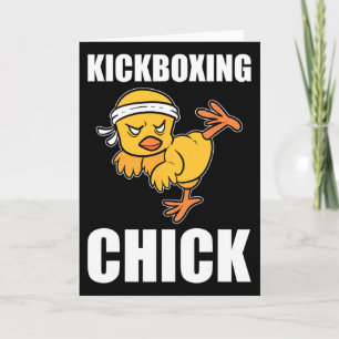 Lustige Kickboxen Chick Kickboxen Trainerin Karte